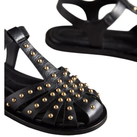 Vicenza Studded Fisherman Flats Size 6 New - Picture 3 of 4